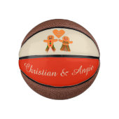 Niedliches Weihnachtsgingerbrot Couple Custom Mini Basketball (Vorderseite)
