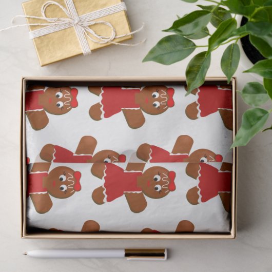 Niedliches Weihnachtsgingerbrot Seidenpapier (Geschenk)