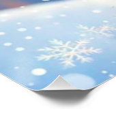 Niedliches WeihnachtsGiraffe in Beanie Hat MY EIGE Poster (Ecke)