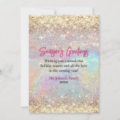 Niedliches Weihnachtsgold Neujahr Gruß Karte (Vorderseite)