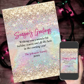 Niedliches Weihnachtsgold Neujahr Gruß Karte