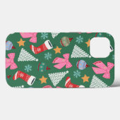Niedliches Weihnachtsgrün Case-Mate iPhone Hülle (Rückseite (Horizontal))