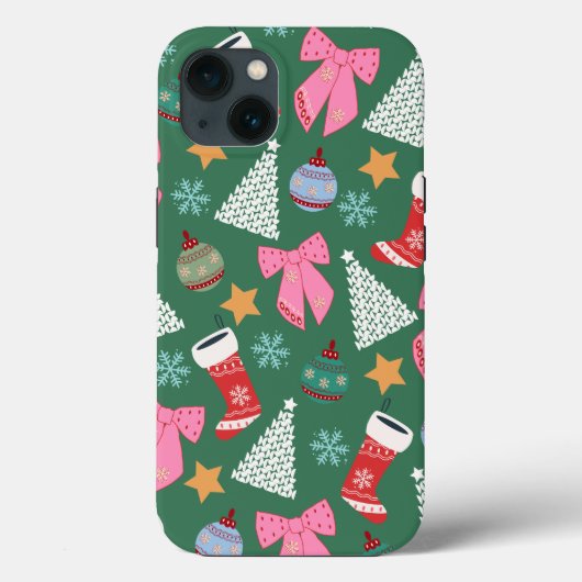 Niedliches Weihnachtsgrün Case-Mate iPhone Hülle (Rückseite)