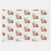 Niedliches Weihnachtsgrün-Set 3 Geschenkpapier Set (Vorderseite 2)