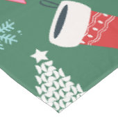 Niedliches Weihnachtsgrün Tischdecke (Schrägansicht)