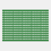 Niedliches Weihnachtsgrün und Weiß Geschenkpapier Set (Vorderseite 2)