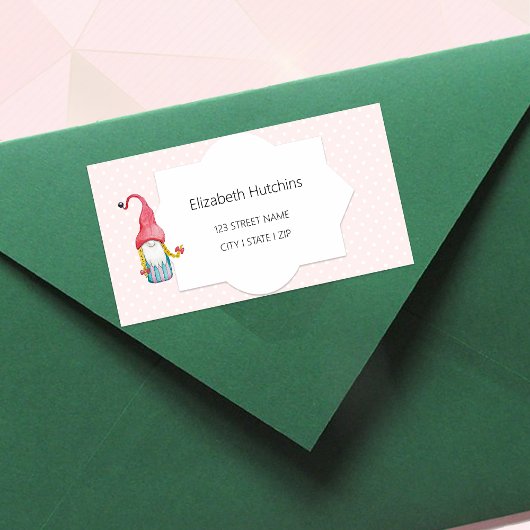 Niedliches Weihnachtsgürtel Mit Monogramm Adressaufkleber