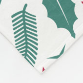 Niedliches Weihnachtshirsche und Weihnachtsweihchs Fleecedecke (Ecke)