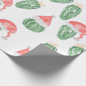 Niedliches Weihnachtskaktus-Urlaubspapier Geschenkpapier (Ecke)