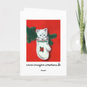 Niedliches Weihnachtskätzchen Feiertagskarte (Rückseite)