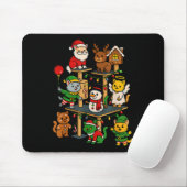 Niedliches Weihnachtskatzenbaum Weihnachtsbaum-Des Mousepad (Mit Mouse)