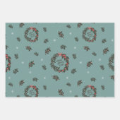 Niedliches Weihnachtskatzenmuster Geschenkpapier Set (Vorderseite 2)