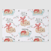 Niedliches Weihnachtskatzenmuster Seidenpapier (Vorderseite)