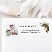 Niedliches Weihnachtskatzenschild (Insitu)