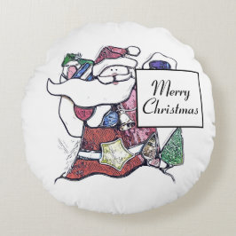 Niedliches Weihnachtskissen Rundkissen Rundes Kissen