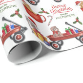 Niedliches Weihnachtskittenmuster Geschenkpapier (Rolleneckpunkt)