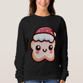 Niedliches Weihnachtskoch mit Weihnachtsmannmütze Sweatshirt