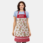 Niedliches Weihnachtskochen Backen Crew Schürze (Getragen)
