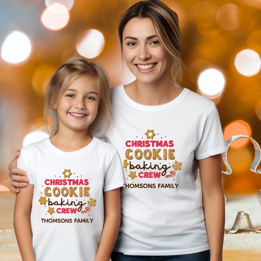 Niedliches Weihnachtskochtchen Backen Crew Familie T-Shirt