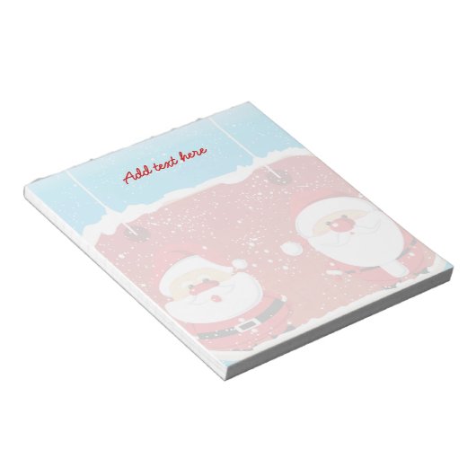 Niedliches Weihnachtskonzept Notizblock (angewinkelt)