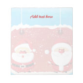 Niedliches Weihnachtskonzept Notizblock (Vorderseite)