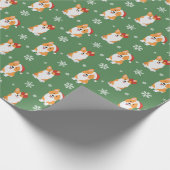 Niedliches Weihnachtskorgi-Wrapping-Papier Geschenkpapier (Ecke)