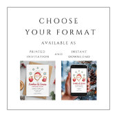 Niedliches Weihnachtskost und Kakaoweihnachtsfest Einladung