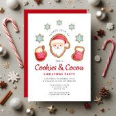 Niedliches Weihnachtskost und Kakaoweihnachtsfest Einladung