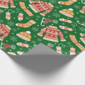 Niedliches Weihnachtskraut Wintergrün Geschenkpapier (Ecke)