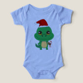 Niedliches Weihnachtskrokodil (Design Vorderseite)