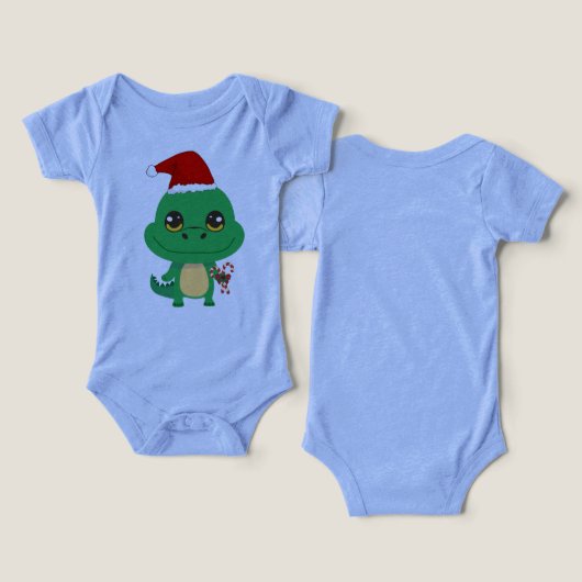 Niedliches Weihnachtskrokodil (Design Vorderseite & Rückseite)