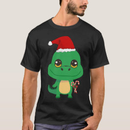 Niedliches Weihnachtskrokodil T-Shirt