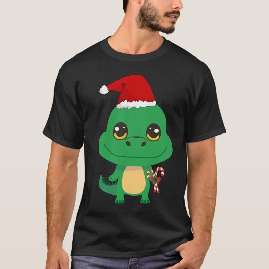 Niedliches Weihnachtskrokodil T-Shirt (Vorderseite)