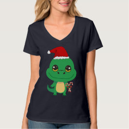 Niedliches Weihnachtskrokodil T-Shirt