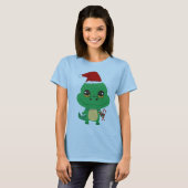 Niedliches Weihnachtskrokodil T-Shirt (Vorne ganz)