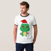 Niedliches Weihnachtskrokodil T-Shirt (Vorne ganz)