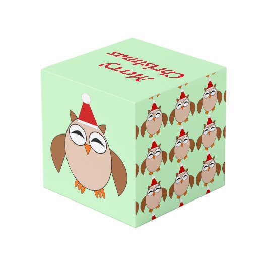 Niedliches Weihnachtskuchen Custom Foto Cube Würfel (Rückseite Schrägansicht)