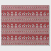 Niedliches Weihnachtskuhpapier Geschenkpapier (Flach)