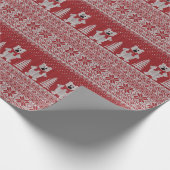 Niedliches Weihnachtskuhpapier Geschenkpapier (Ecke)