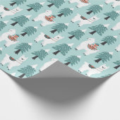 Niedliches Weihnachtslama-Muster Geschenkpapier (Ecke)