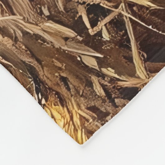 Niedliches Weihnachtslamm Rustikale Malerei Fleecedecke (Ecke)