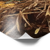 Niedliches Weihnachtslamm Rustikale Malerei Fotodruck (Ecke)