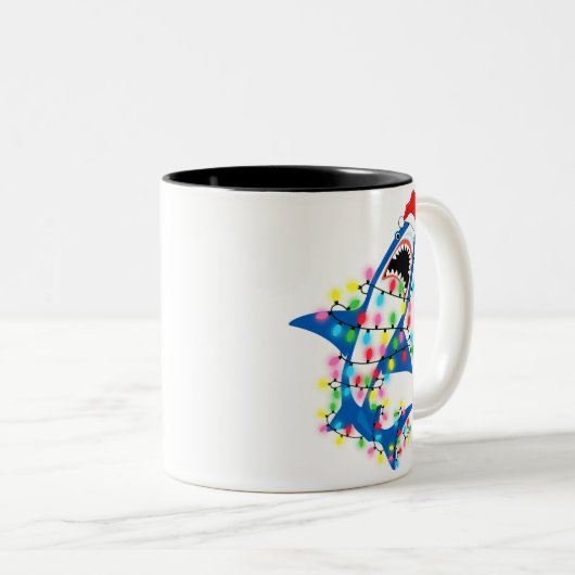 Niedliches Weihnachtslicht Zweifarbige Tasse (VorderseiteRechts)