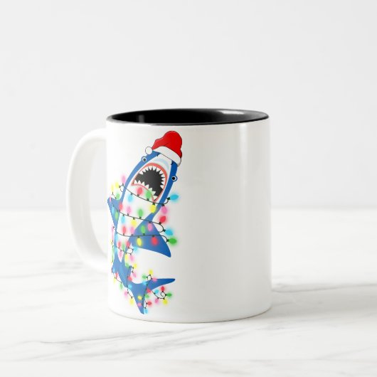 Niedliches Weihnachtslicht Zweifarbige Tasse (Vorderseite Links)