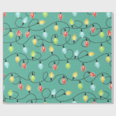 Niedliches Weihnachtslichtmuster Geschenkpapier (Flach)
