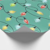 Niedliches Weihnachtslichtmuster Geschenkpapier (Ecke)