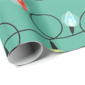 Niedliches Weihnachtslichtmuster Geschenkpapier (Rolleneckpunkt)