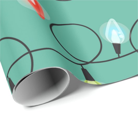 Niedliches Weihnachtslichtmuster Geschenkpapier (Rolleneckpunkt)