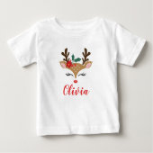 Niedliches Weihnachtsmädchen Baby T-shirt (Vorderseite)