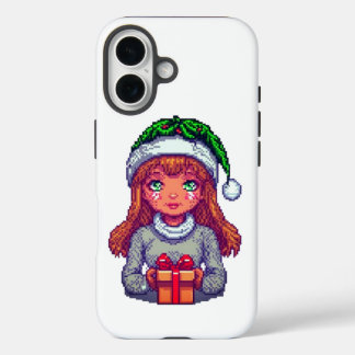 Niedliches Weihnachtsmädchen iPhone 16 Hülle